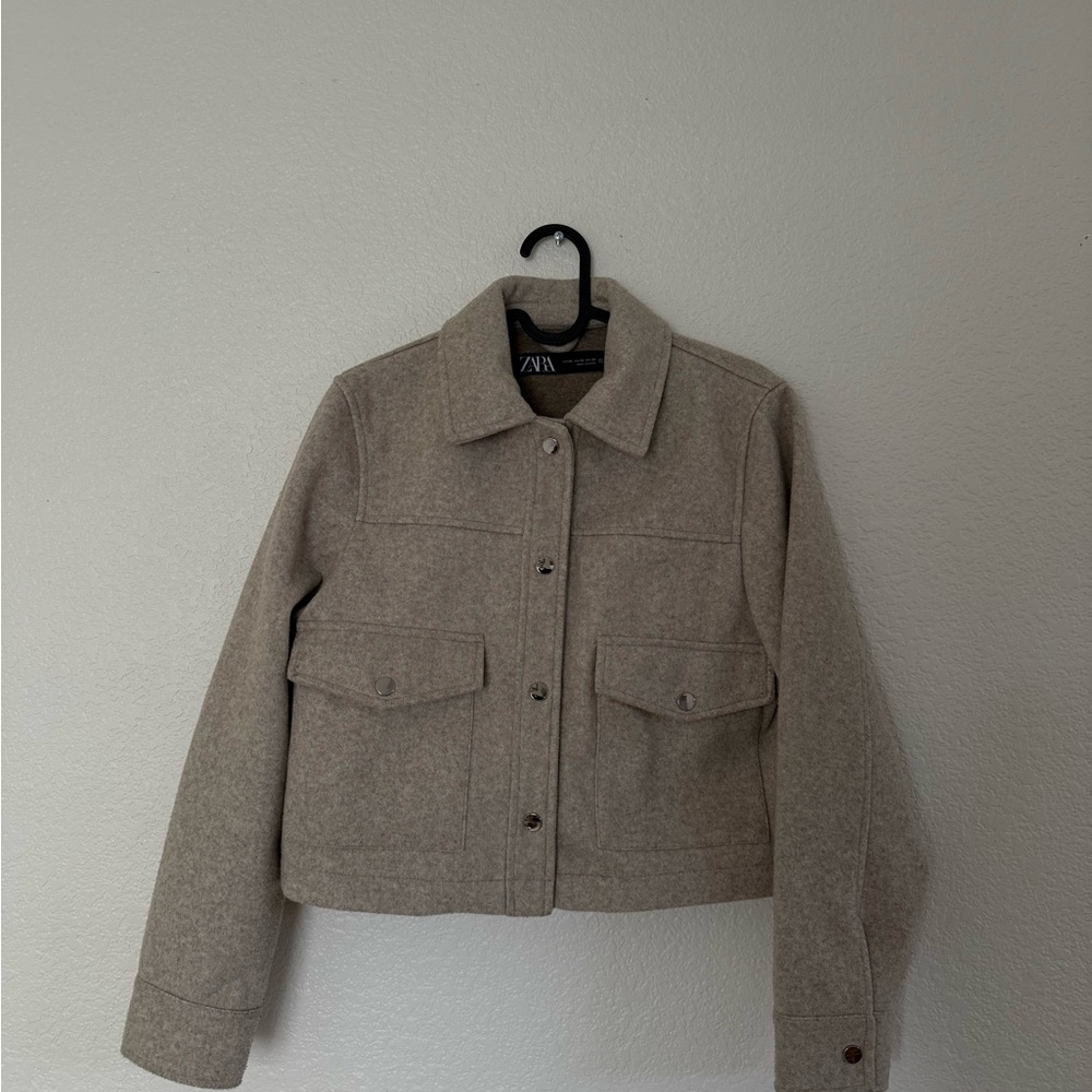 Zara Women's Beige Utility Jacket
